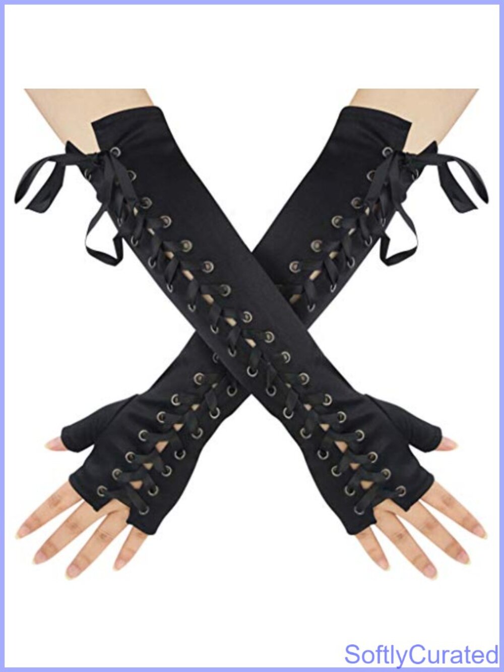 Satin Fingerless Gloves 1920s Flapper Costume Arm Warmer